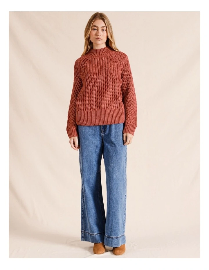 Chunky Jumper in Rose image 3