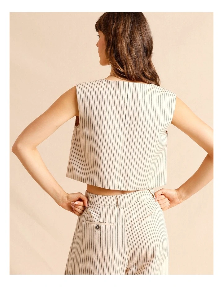 Lyocell Linen Blend Button Front Vest in Assorted image 6