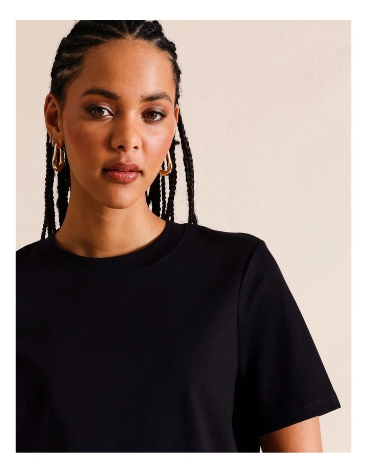 Piper Organic Cotton Boyfriend Tee in Black MYER