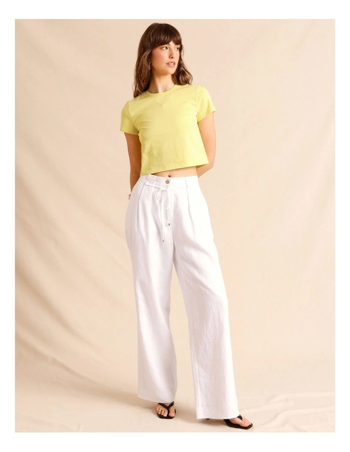Organic Cotton Cropped Baby Tee in Lime image 2