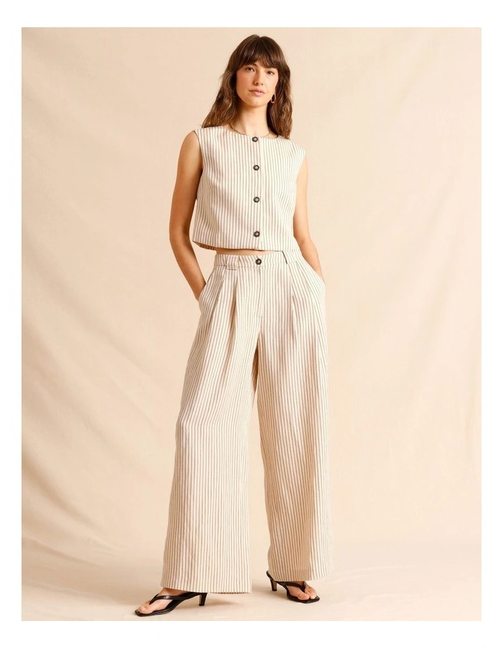Lyocell Linen Blend Wide Leg Pants in Assorted image 1