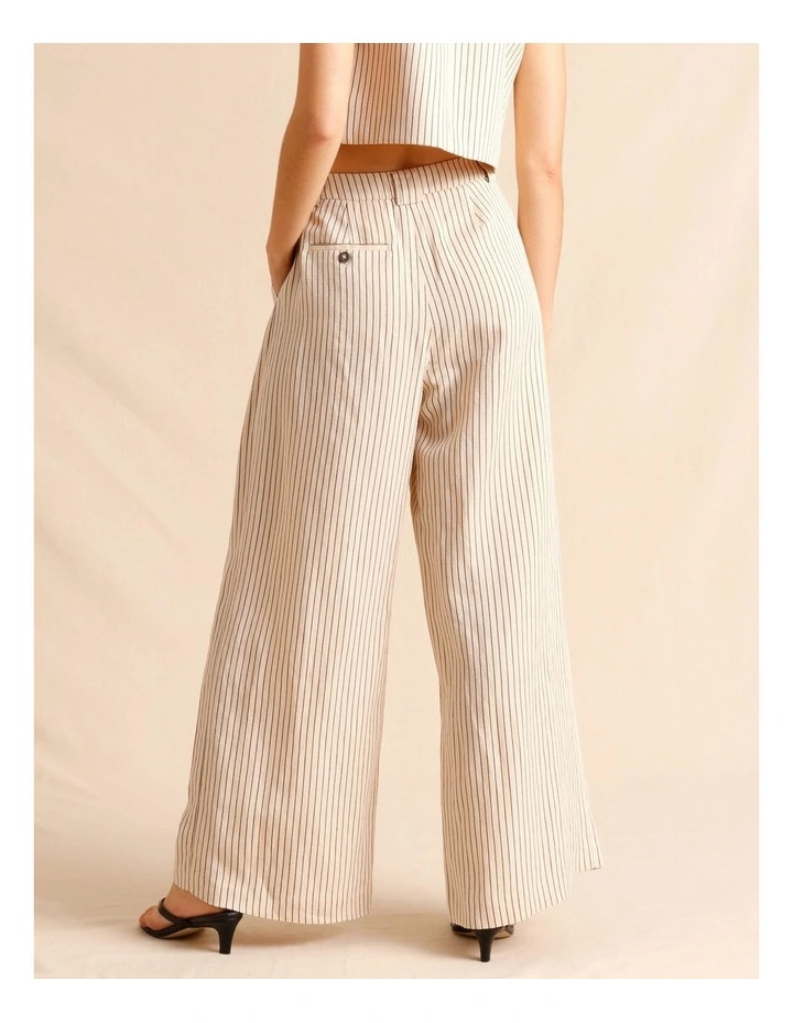 Lyocell Linen Blend Wide Leg Pants in Assorted image 4