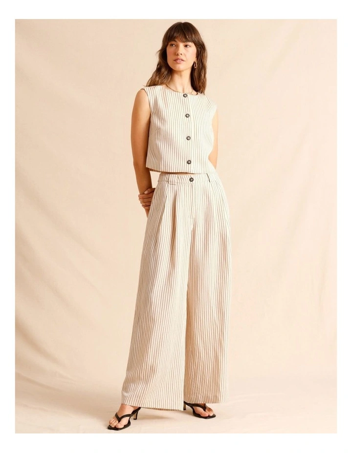 Lyocell Linen Blend Wide Leg Pants in Assorted image 6