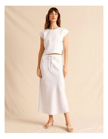 European Linen Slip Skirt in Assorted