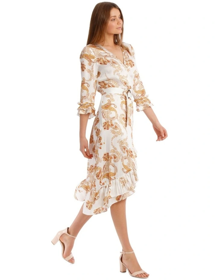 Belted 3/4 Sleeve Multi Frill Dress image 2
