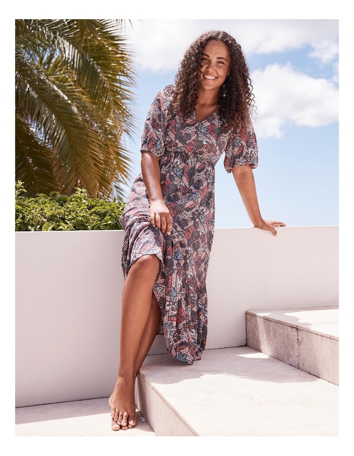 Piper Crepe Midi Dress Batik Floral 