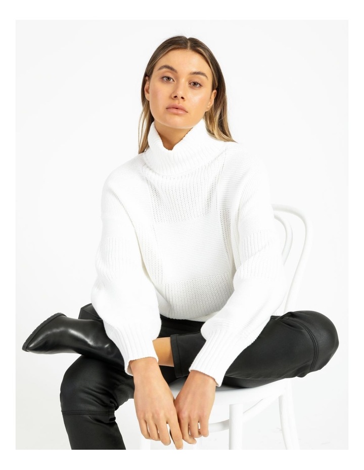 White polar neck jumper Clearance