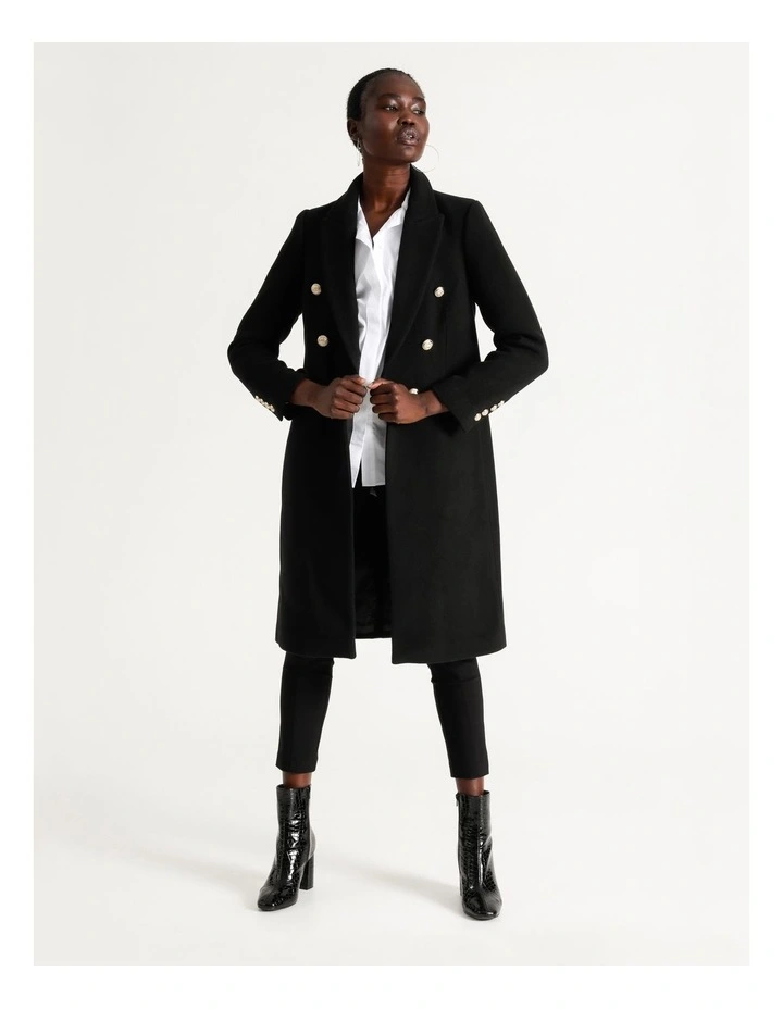 Myer black coat Clearance