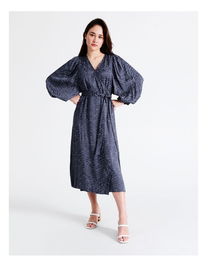 Wrap Jacquard Midi Dress in