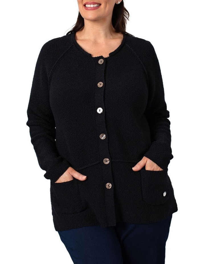 Women's black cardigan with buttons clearance