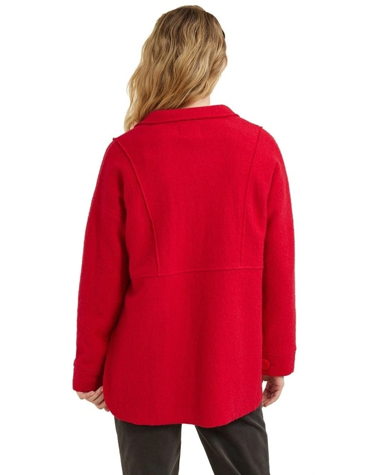 Panelled Jacket in Rhubarb image 2