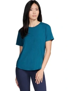 Go Walk Luxe Rib Tee in Blue