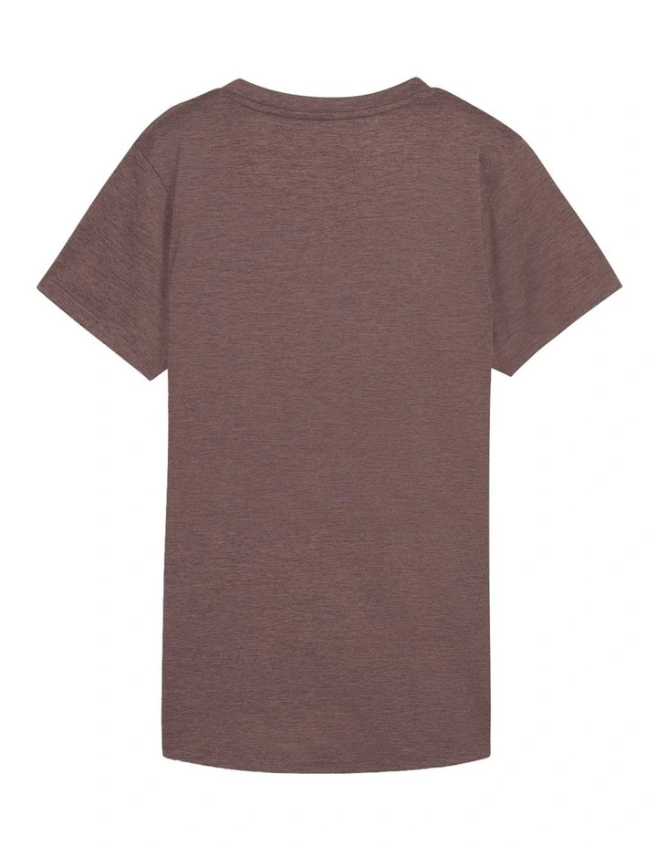 W Tad Essential Heather Tee in Purple image 5