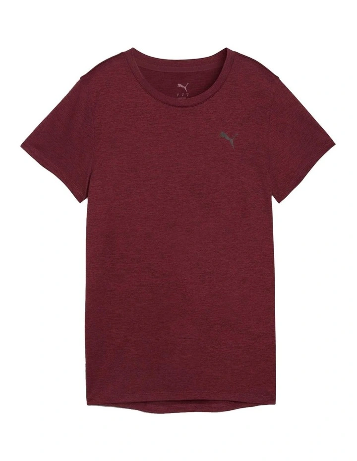 W Tad Essential Heather Tee in Red image 4