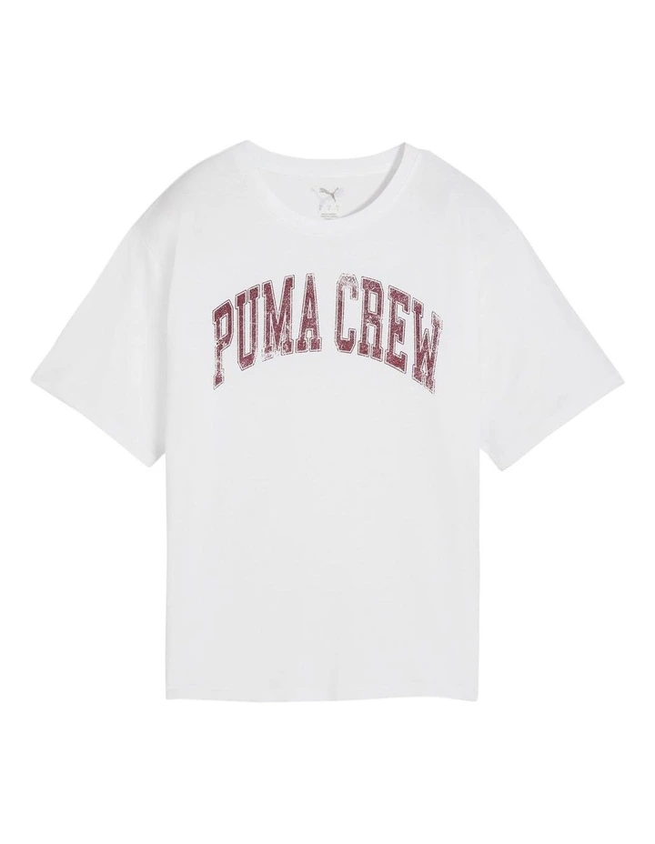 Crew Graphic Tee in White image 3