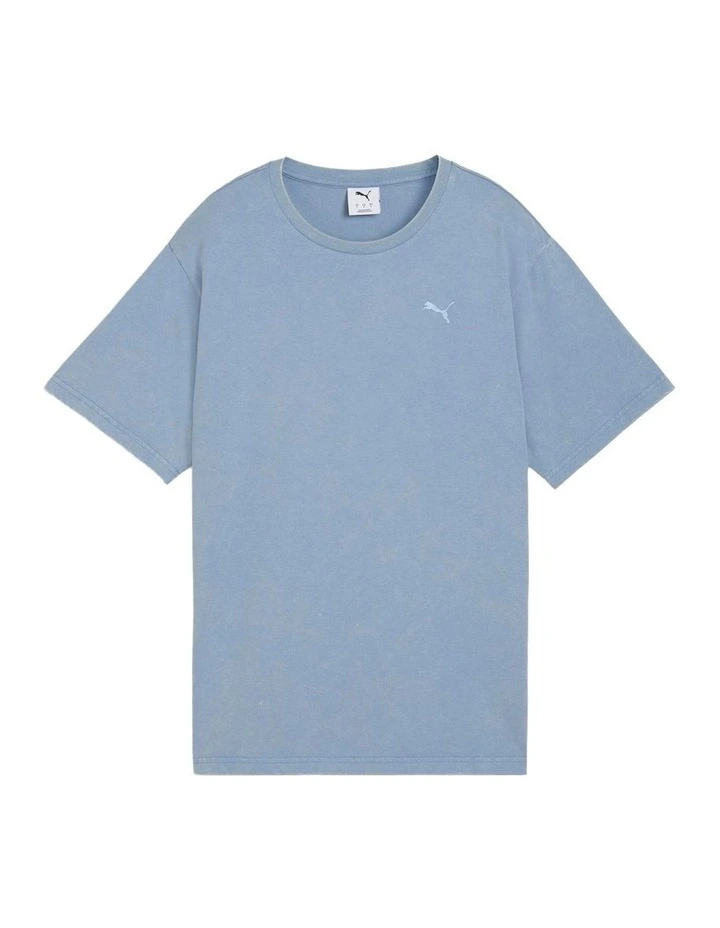 Essentials Elevated Wash Tee in Blue image 4