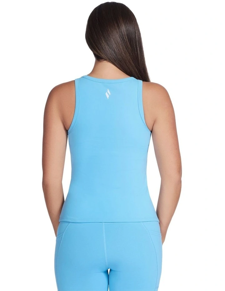 Go Walk Shelf Bra Tank in Blue image 2