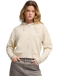 Class Full-Zip Hoodie in Cream