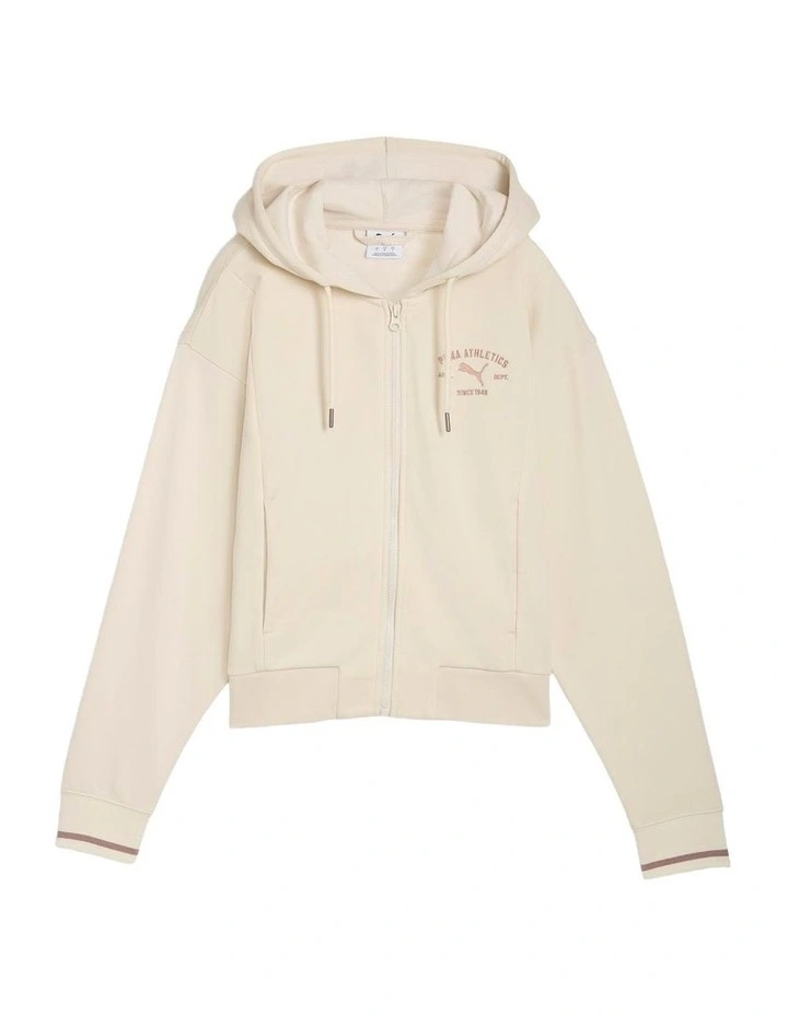 Class Full-Zip Hoodie in Cream image 3