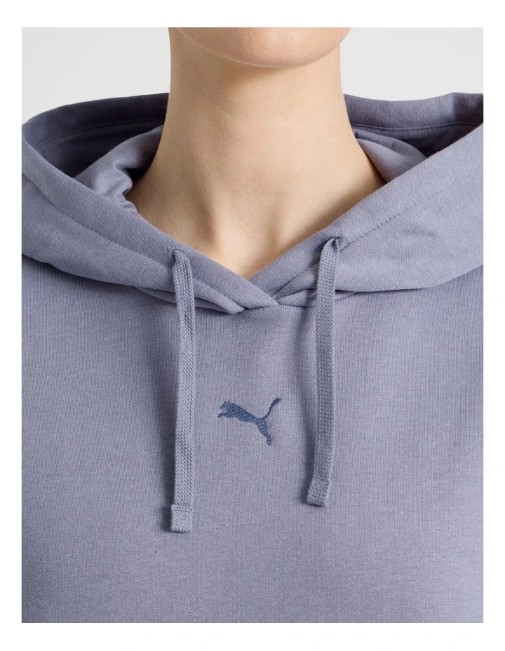 Essentials Cat Logo Hoodie in Grey Sky image 3