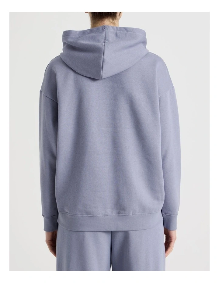 Essentials Cat Logo Hoodie in Grey Sky image 5