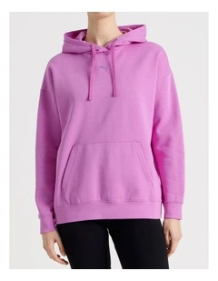 Essentials Cat Logo Hoodie in Mauve Pop