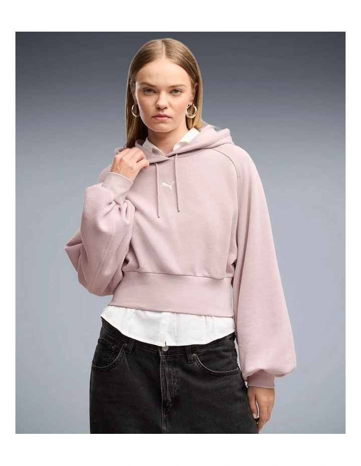 ESS Cropped Balloon Sleeve Hoodie image 1