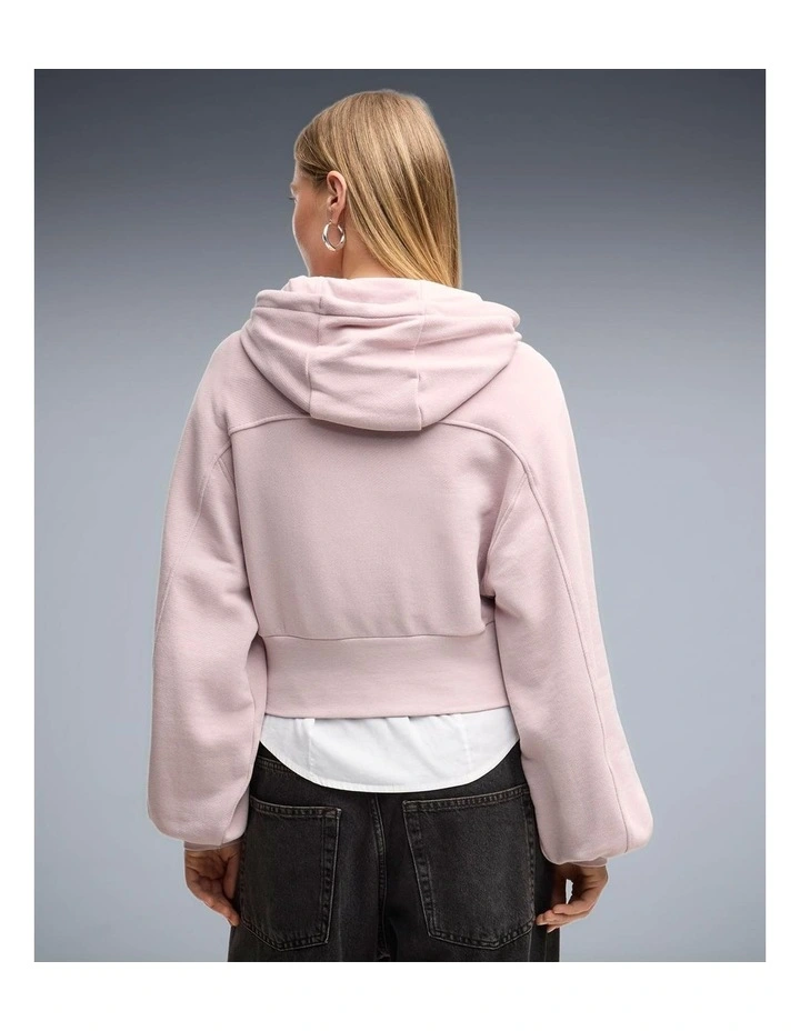 ESS Cropped Balloon Sleeve Hoodie image 2