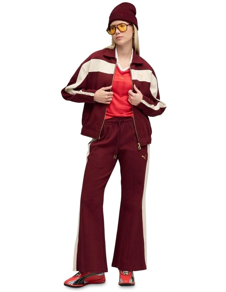 T7 Relaxed Track Jacket in Ruby Shimmer image 1