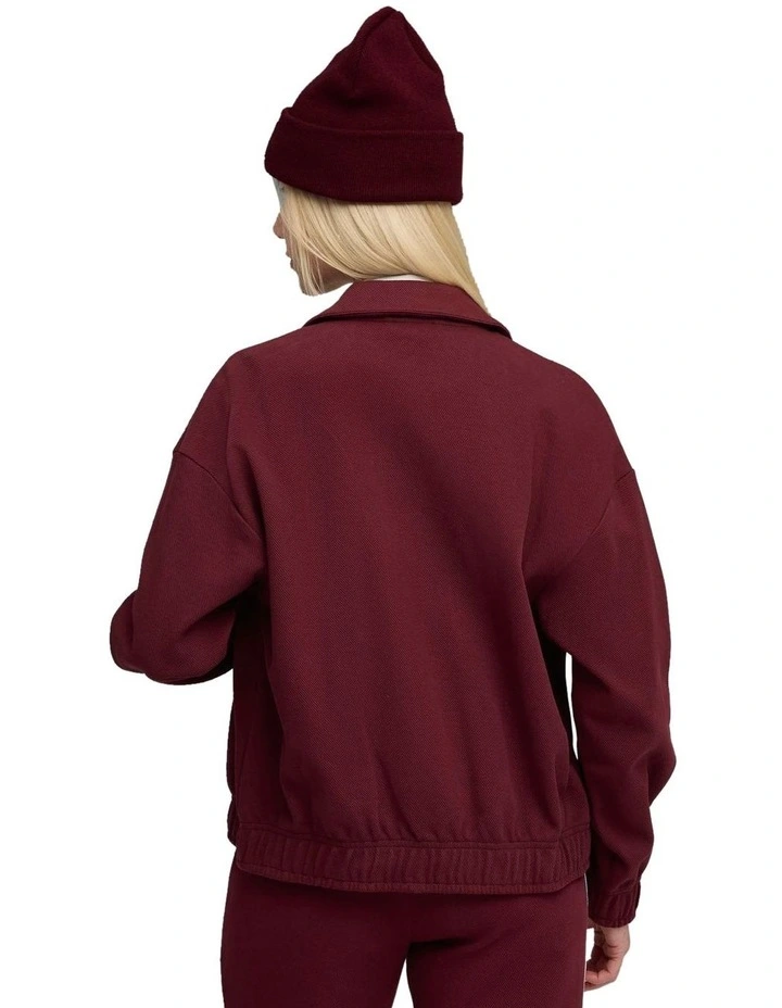 T7 Relaxed Track Jacket in Ruby Shimmer image 2