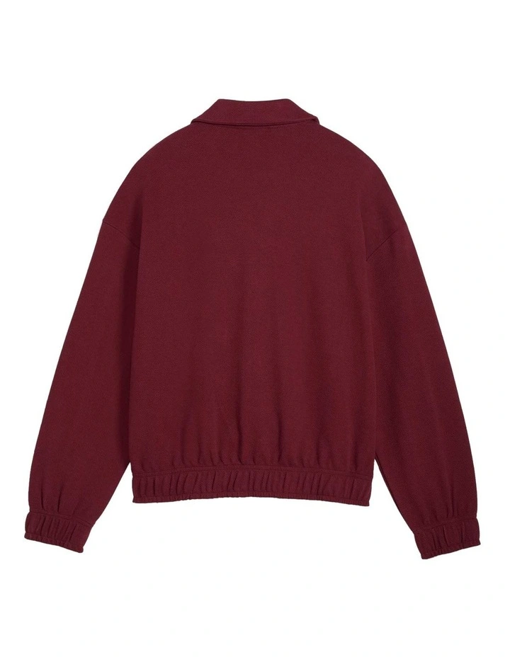 T7 Relaxed Track Jacket in Ruby Shimmer image 7