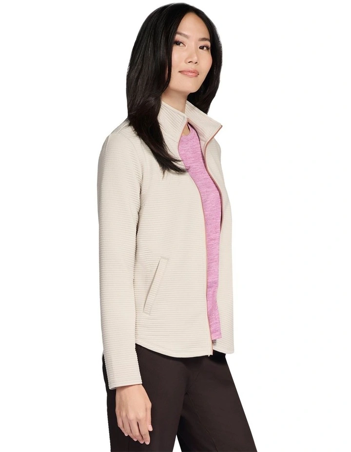 The Go Walk Shine Jacket in Beige image 3
