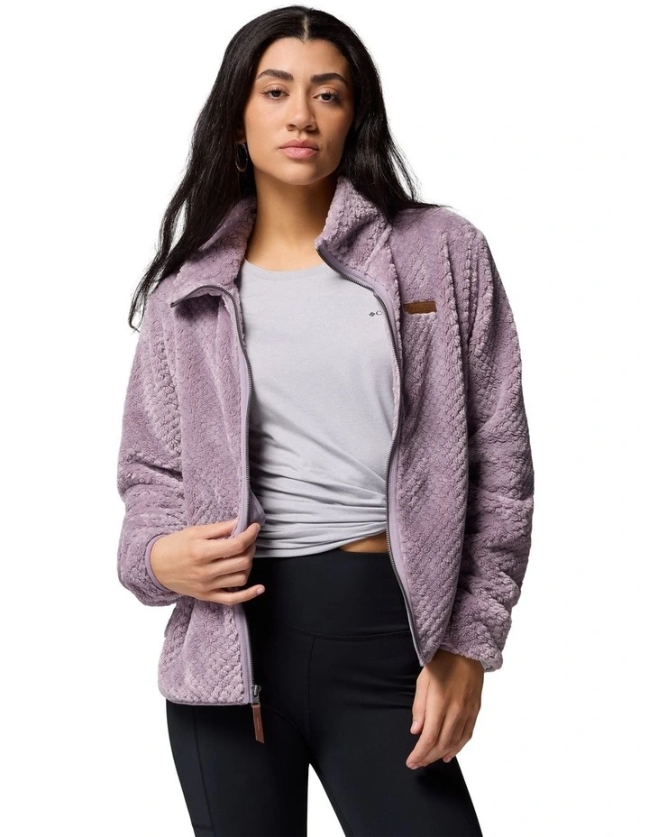 Fire Side II Sherpa Full Zip Fleece Jacket in Purple image 1