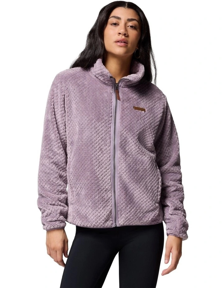 Fire Side II Sherpa Full Zip Fleece Jacket in Purple image 4