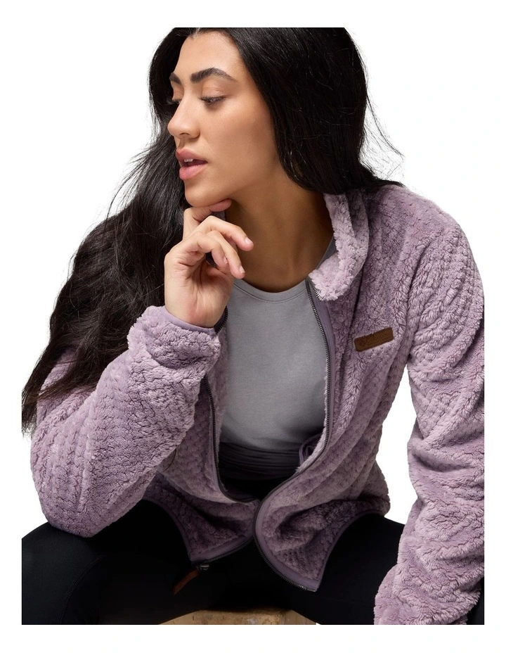 Fire Side II Sherpa Full Zip Fleece Jacket in Purple image 5