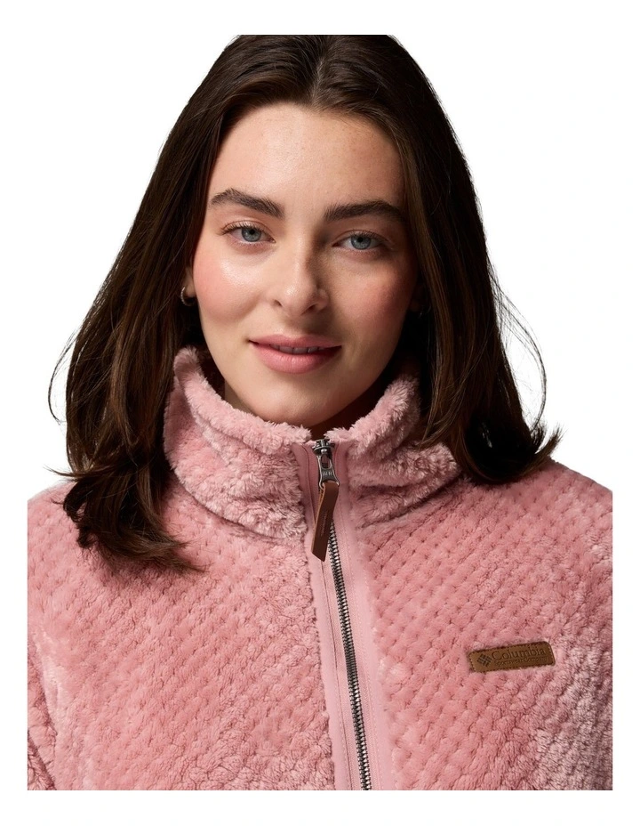 Fire Side II Sherpa Full Zip Fleece Jacket in Pink image 4