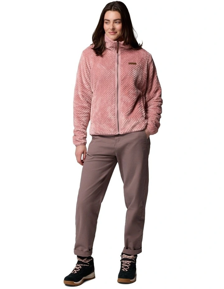 Fire Side II Sherpa Full Zip Fleece Jacket in Pink image 5