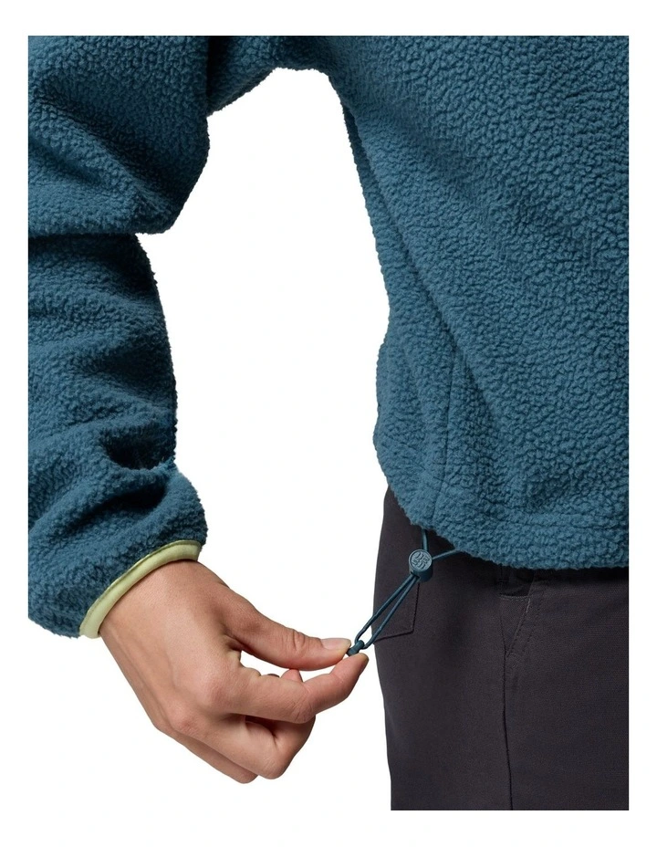 Helvetia II Cropped Half Snap Fleece Pullover in Blue image 5