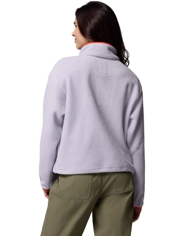 Helvetia II Cropped Half Snap Fleece Pullover in Light Purple image 2