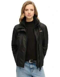 Mountain Windbreaker Jacket in Black
