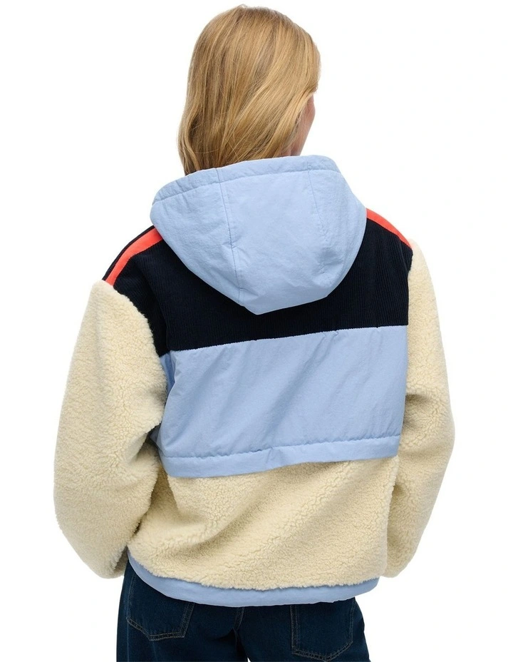 Hooded Fleece Jacket in Urban Cream image 2