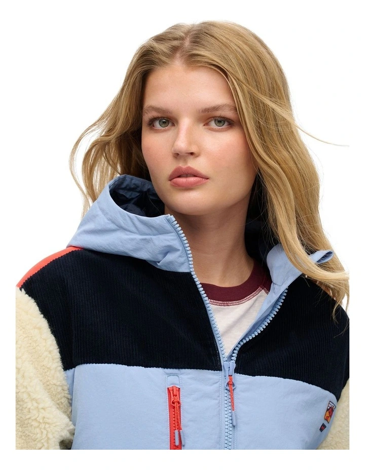 Hooded Fleece Jacket in Urban Cream image 3