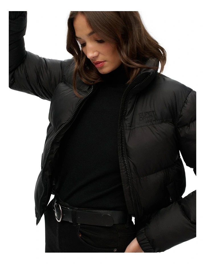 Puffer Jacket in Black image 4