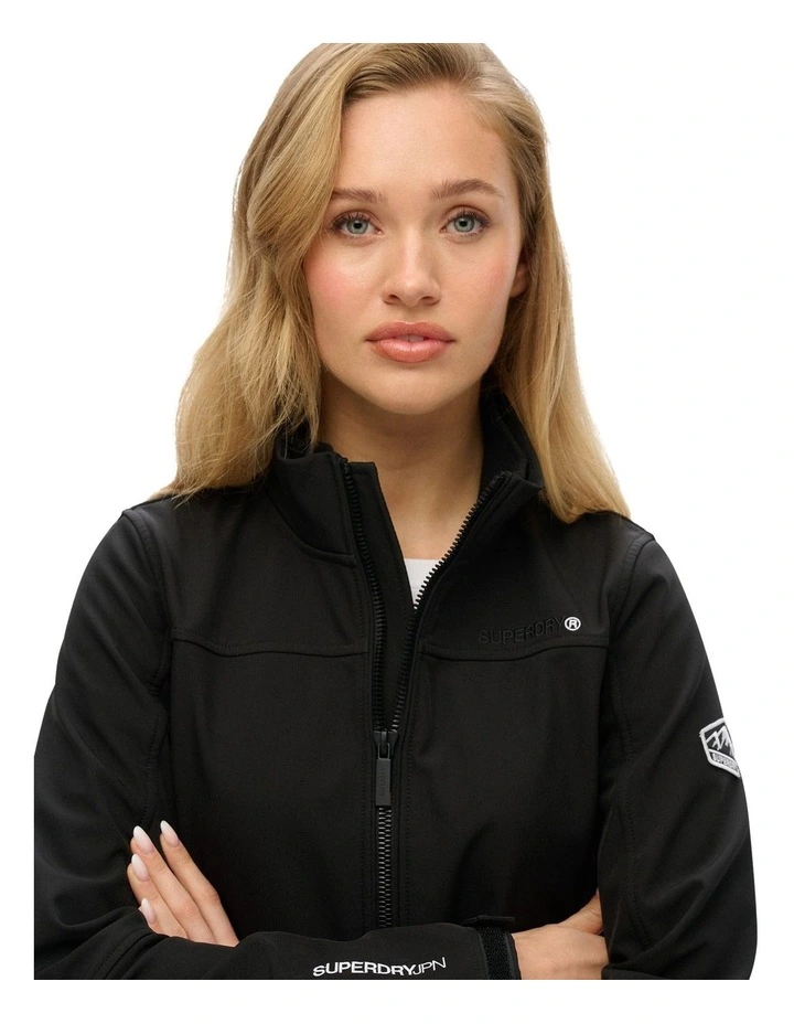 Softshell Trekker Jacket in Black image 3
