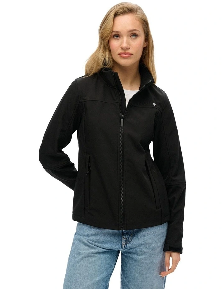 Softshell Trekker Jacket in Black image 4