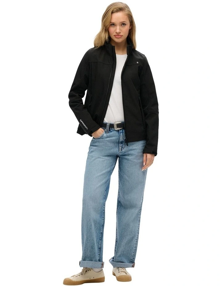 Softshell Trekker Jacket in Black image 5