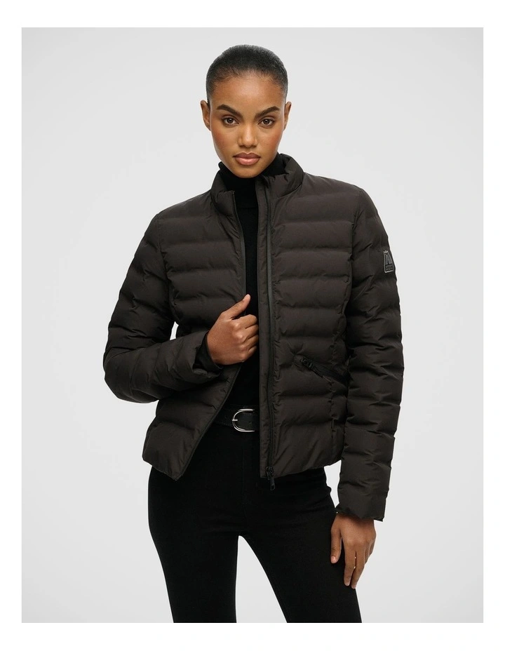 Hooded Fuji Padded Jacket in Black image 1