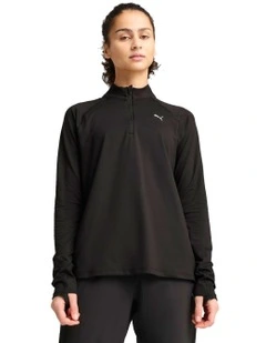 Run Velocity Cloudspun 1/4 Zip Sweater in Black