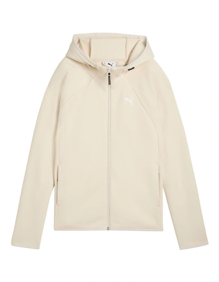 Evostripe Full-Zip Hoodie in White image 4