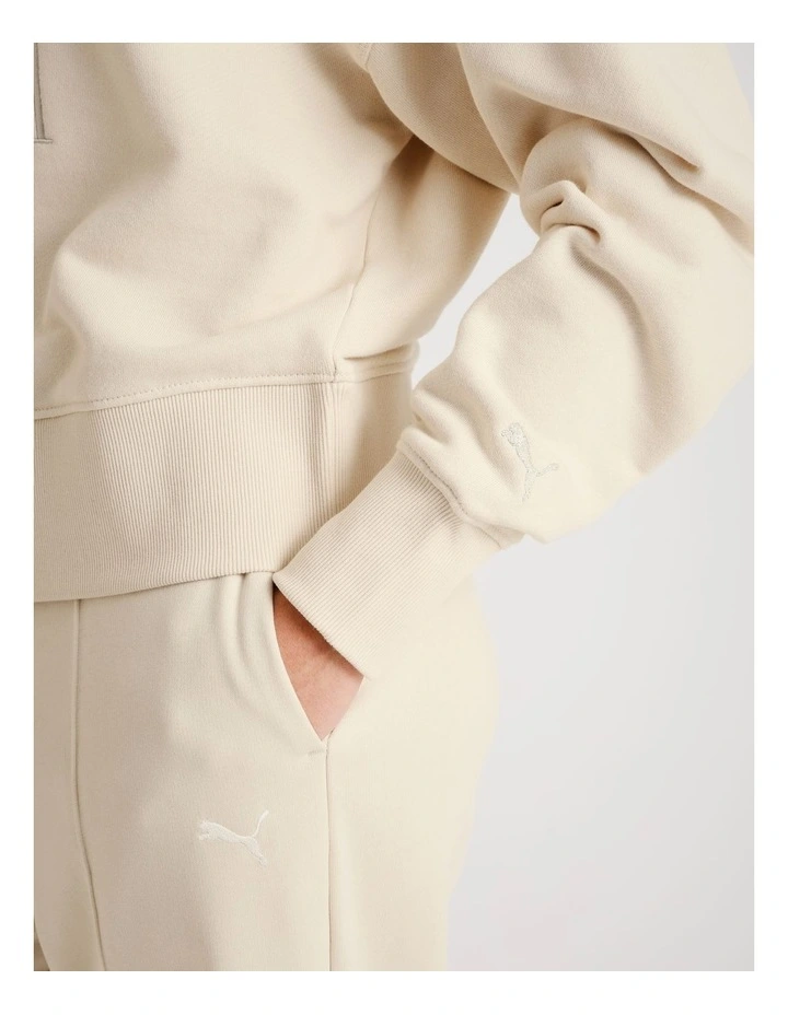 Premium Essentials Polo Crew Jumper in White image 4